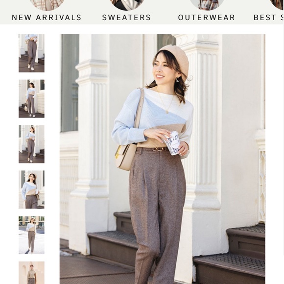 Petite Studio kezia wool pants - mocha - Picture 3 of 6